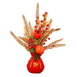 Maxbell Chinese New Year Ornament Spring Festival Holly Flower Bouquet Decor Desktop Style A