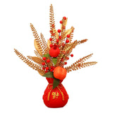 Maxbell Chinese New Year Ornament Spring Festival Holly Flower Bouquet Decor Desktop Style A