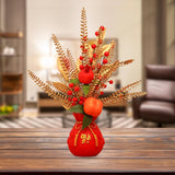 Maxbell Chinese New Year Ornament Spring Festival Holly Flower Bouquet Decor Desktop Style A