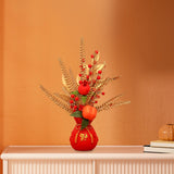 Maxbell Chinese New Year Ornament Spring Festival Holly Flower Bouquet Decor Desktop Style A