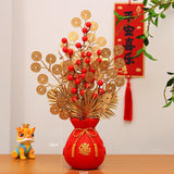 Maxbell Chinese New Year Ornament Spring Festival Holly Flower Bouquet Decor Desktop Style C