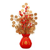 Maxbell Chinese New Year Ornament Spring Festival Holly Flower Bouquet Decor Desktop Style C