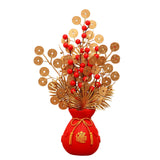Maxbell Chinese New Year Ornament Spring Festival Holly Flower Bouquet Decor Desktop Style C