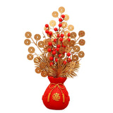 Maxbell Chinese New Year Ornament Spring Festival Holly Flower Bouquet Decor Desktop Style C