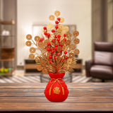 Maxbell Chinese New Year Ornament Spring Festival Holly Flower Bouquet Decor Desktop Style C