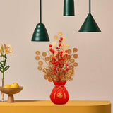 Maxbell Chinese New Year Ornament Spring Festival Holly Flower Bouquet Decor Desktop Style C