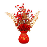 Maxbell Chinese New Year Ornament Spring Festival Holly Flower Bouquet Decor Desktop Style E