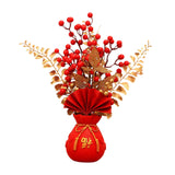 Maxbell Chinese New Year Ornament Spring Festival Holly Flower Bouquet Decor Desktop Style E
