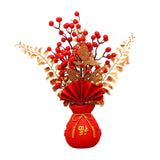 Maxbell Chinese New Year Ornament Spring Festival Holly Flower Bouquet Decor Desktop Style E