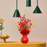 Maxbell Chinese New Year Ornament Spring Festival Holly Flower Bouquet Decor Desktop Style E