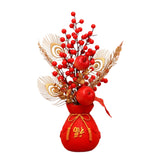 Maxbell Chinese New Year Ornament Spring Festival Holly Flower Bouquet Decor Desktop Style F