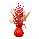 Maxbell Chinese New Year Ornament Spring Festival Holly Flower Bouquet Decor Desktop Style F