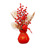 Maxbell Chinese New Year Ornament Spring Festival Holly Flower Bouquet Decor Desktop Style F