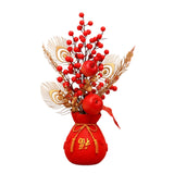 Maxbell Chinese New Year Ornament Spring Festival Holly Flower Bouquet Decor Desktop Style F