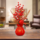 Maxbell Chinese New Year Ornament Spring Festival Holly Flower Bouquet Decor Desktop Style F