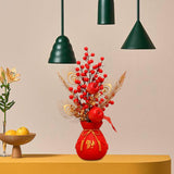 Maxbell Chinese New Year Ornament Spring Festival Holly Flower Bouquet Decor Desktop Style F