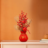 Maxbell Chinese New Year Ornament Spring Festival Holly Flower Bouquet Decor Desktop Style F
