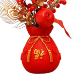 Maxbell Chinese New Year Ornament Spring Festival Holly Flower Bouquet Decor Desktop Style F