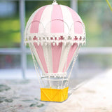 Maxbell Hot Air Balloon Ornament Pendant Decorative Home Desktop Scene Layout Pink