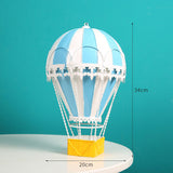 Maxbell Hot Air Balloon Ornament Pendant Decorative Home Desktop Scene Layout Light Blue