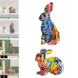 Maxbell Rabbit Statue Resin Sculptures Outdoor Ornaments Indoor Photo Props Window Standing