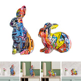 Maxbell Rabbit Statue Resin Sculptures Outdoor Ornaments Indoor Photo Props Window Standing