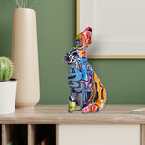 Maxbell Rabbit Statue Resin Sculptures Outdoor Ornaments Indoor Photo Props Window Standing
