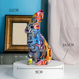 Maxbell Rabbit Statue Resin Sculptures Outdoor Ornaments Indoor Photo Props Window Standing