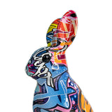 Maxbell Rabbit Statue Resin Sculptures Outdoor Ornaments Indoor Photo Props Window Standing