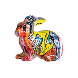 Maxbell Rabbit Statue Resin Sculptures Outdoor Ornaments Indoor Photo Props Window Lying