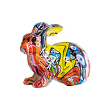 Maxbell Rabbit Statue Resin Sculptures Outdoor Ornaments Indoor Photo Props Window Lying
