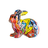 Maxbell Rabbit Statue Resin Sculptures Outdoor Ornaments Indoor Photo Props Window Lying