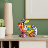 Maxbell Rabbit Statue Resin Sculptures Outdoor Ornaments Indoor Photo Props Window Lying