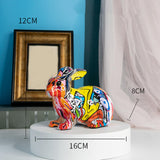 Maxbell Rabbit Statue Resin Sculptures Outdoor Ornaments Indoor Photo Props Window Lying