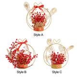 Maxbell Flower Basket Ornament Living Room Decor Indoor Door Hanging Spring Festival Style A