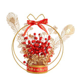Maxbell Flower Basket Ornament Living Room Decor Indoor Door Hanging Spring Festival Style A