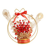 Maxbell Flower Basket Ornament Living Room Decor Indoor Door Hanging Spring Festival Style A