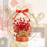 Maxbell Flower Basket Ornament Living Room Decor Indoor Door Hanging Spring Festival Style A