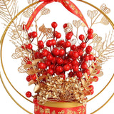 Maxbell Flower Basket Ornament Living Room Decor Indoor Door Hanging Spring Festival Style A