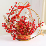 Maxbell Flower Basket Ornament Living Room Decor Indoor Door Hanging Spring Festival Style B