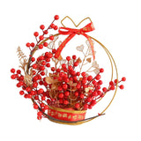 Maxbell Flower Basket Ornament Living Room Decor Indoor Door Hanging Spring Festival Style B