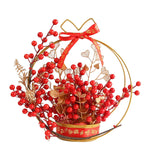 Maxbell Flower Basket Ornament Living Room Decor Indoor Door Hanging Spring Festival Style B