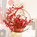 Maxbell Flower Basket Ornament Living Room Decor Indoor Door Hanging Spring Festival Style B