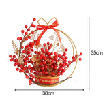 Maxbell Flower Basket Ornament Living Room Decor Indoor Door Hanging Spring Festival Style B
