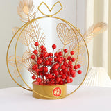Maxbell Flower Basket Ornament Living Room Decor Indoor Door Hanging Spring Festival Style C