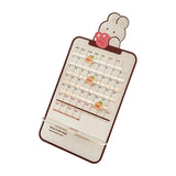 Maxbell Cute Perpetual Calendar Educational Montessori Reusable Mini Desk Calendar Obedient Rabbit
