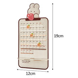 Maxbell Cute Perpetual Calendar Educational Montessori Reusable Mini Desk Calendar Obedient Rabbit