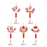 Maxbell Chinese New Year Hanging Decorations Ornament Wreath Pendant for Decor Style A