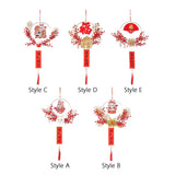 Maxbell Chinese New Year Hanging Decorations Ornament Wreath Pendant for Decor Style A