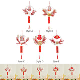 Maxbell Chinese New Year Hanging Decorations Ornament Wreath Pendant for Decor Style A